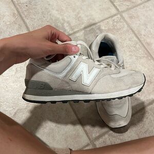 Women’s New Balance 574 Core Nimbus Cloud with White, size 6.5